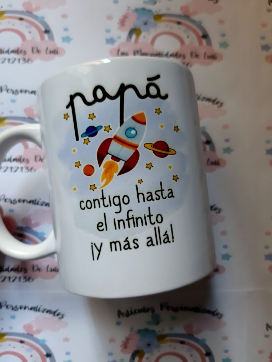 Taza papá infinito personalizada